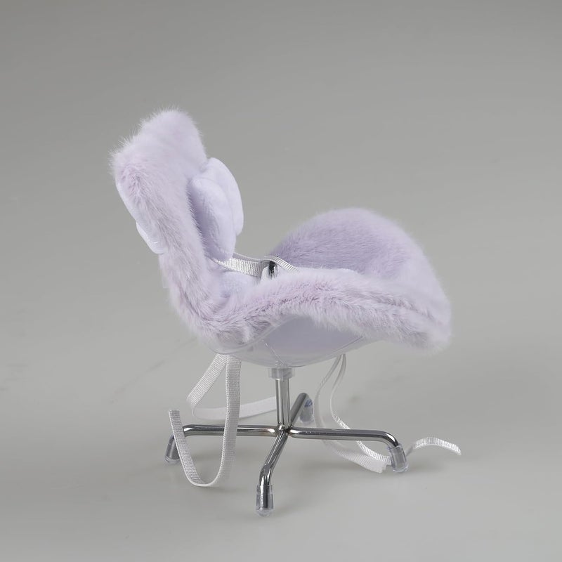 Walant Doll Car Seat Compatible with Labubu, Chair for 10-17cm Dolls - Adjustable Safety Strap, Air Vent Clip & Desktop Stand, Soft Cushion, Cute Car Ornament Gift for Collectors & Fans (Purple) - Image 5